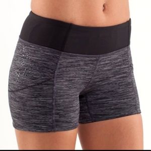 Grey striped lululemon shorts size 10